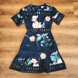 Keepsake the Label Whispers Garden Multicolored Floral Cut Out Dress